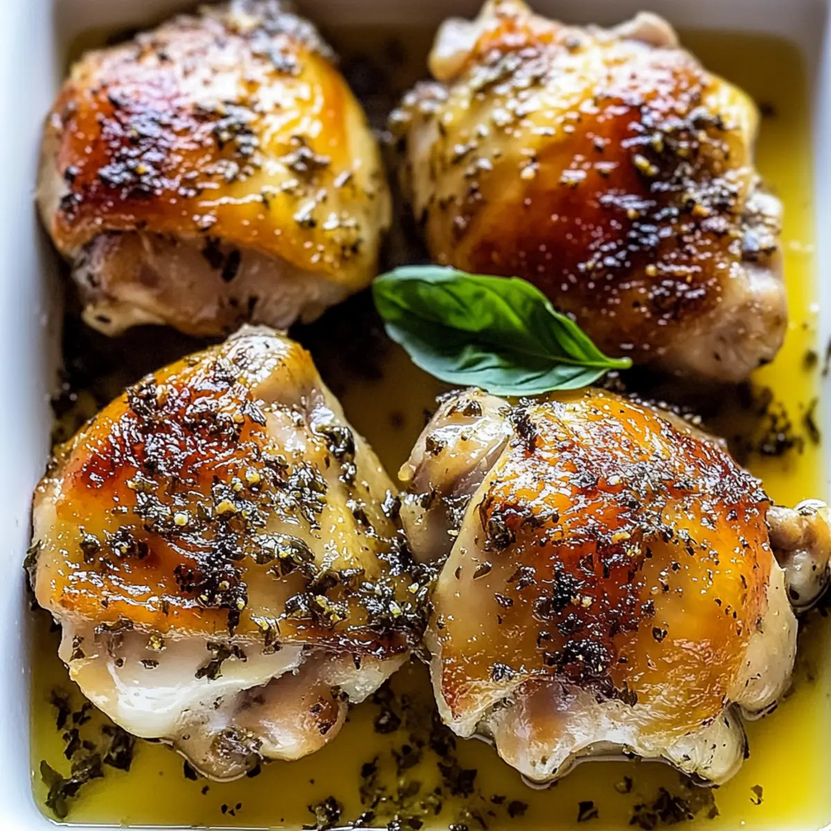 Baked Italian Chicken Thighs
