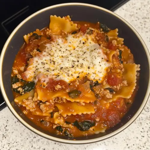 One Pot Lasagna Soup