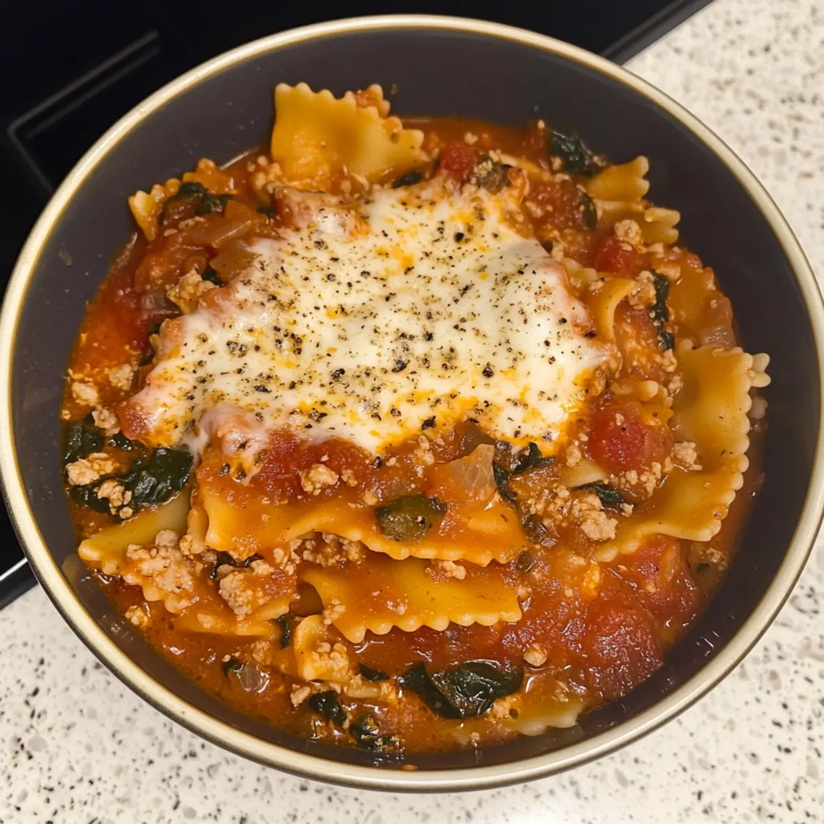 One Pot Lasagna Soup