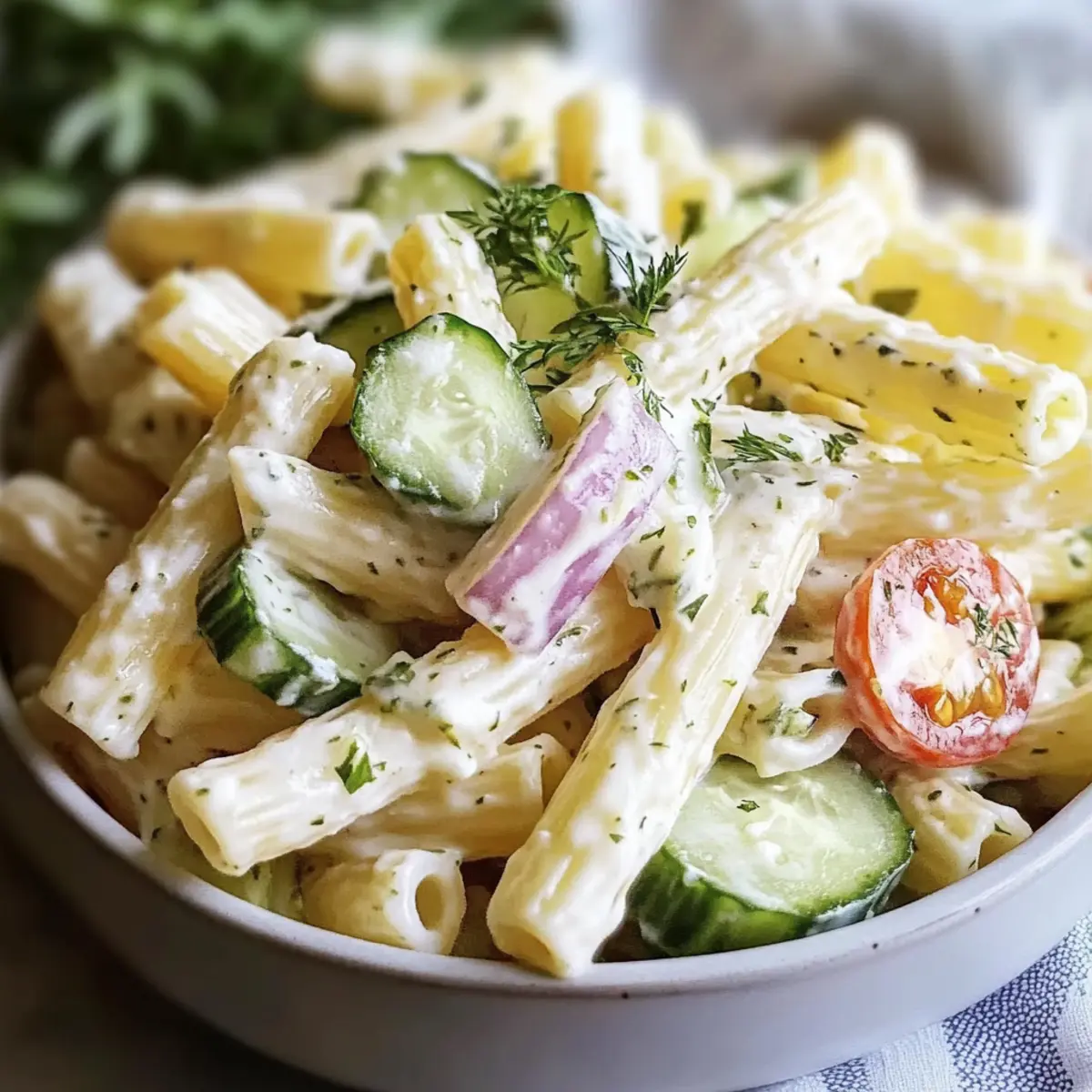 Cucumber Pasta Salad