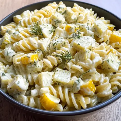 Creamy Dill Pickle Pasta Salad