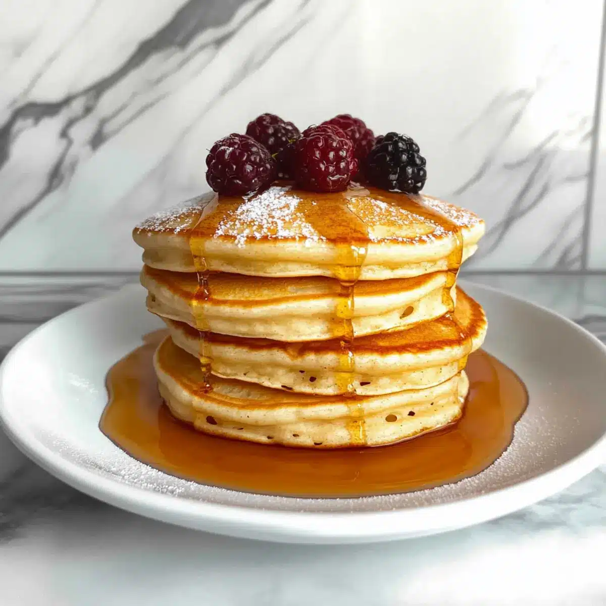 Fluffy Eggless Pancakes