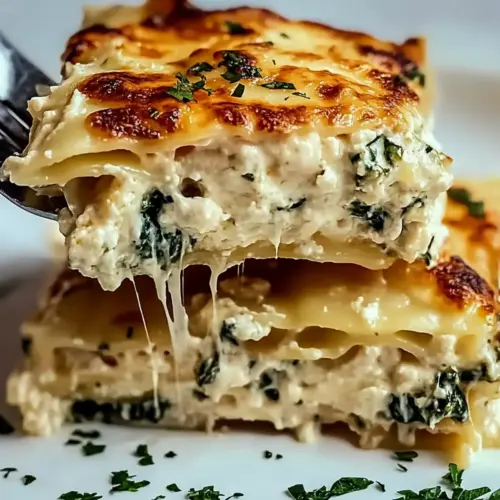 Chicken Lasagna with Spinach and Creamy Ricotta Sauce