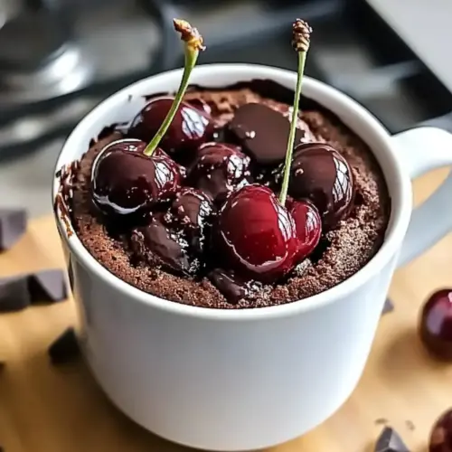 Chocolate Cherry Mug Cake