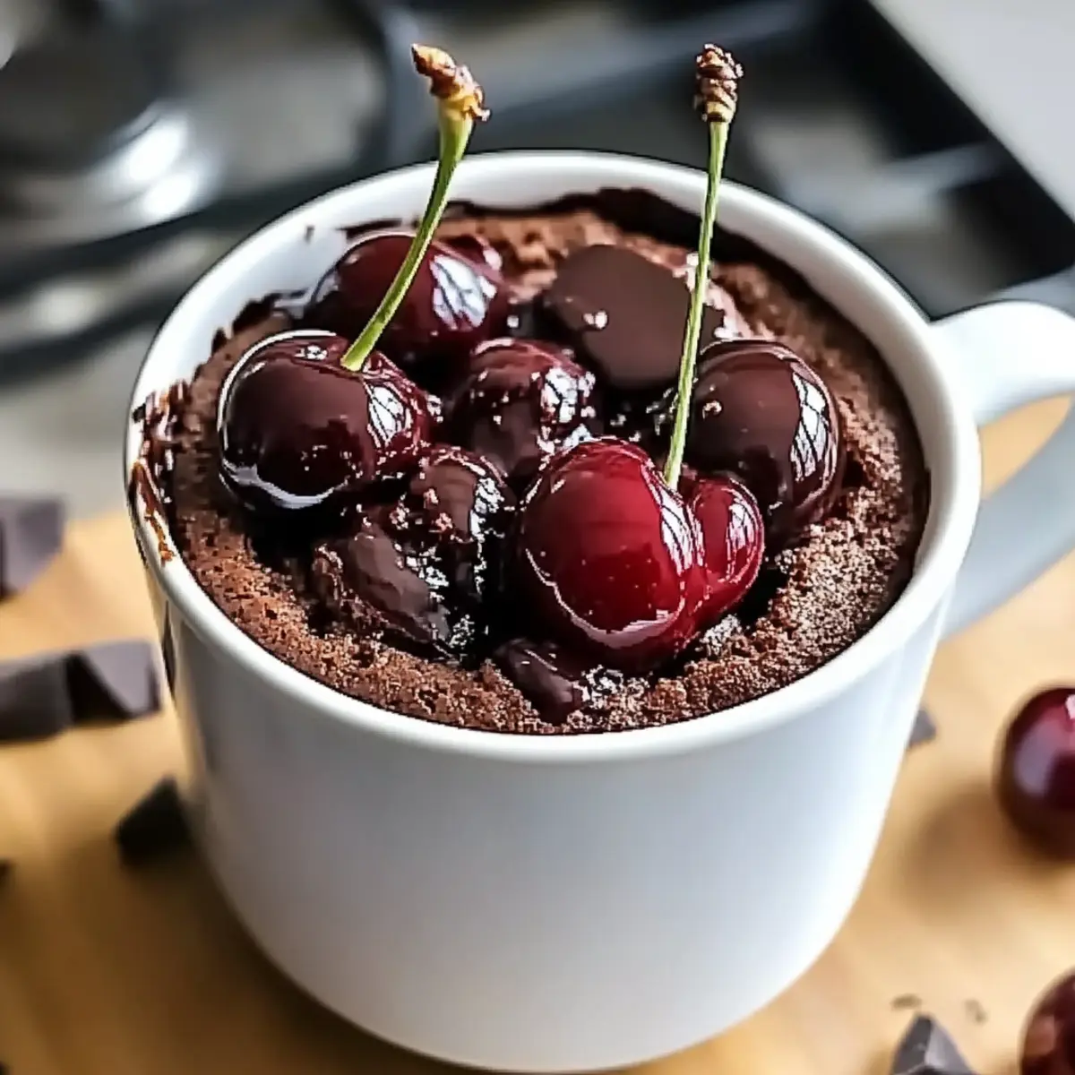 Chocolate Cherry Mug Cake