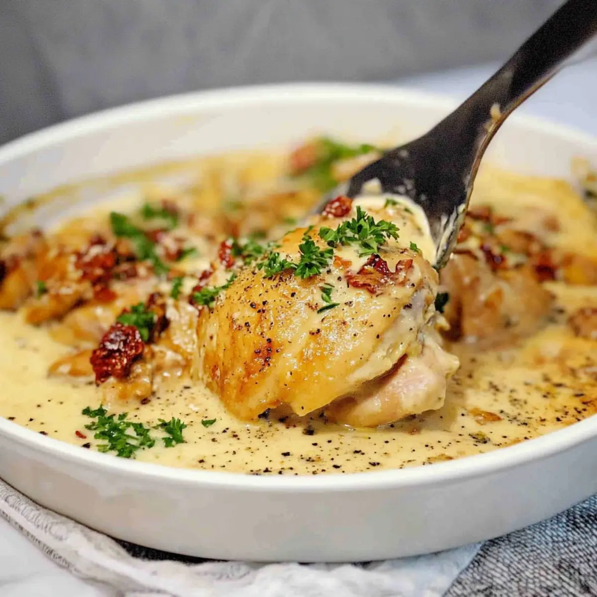 Creamy Garlic Chicken Thighs