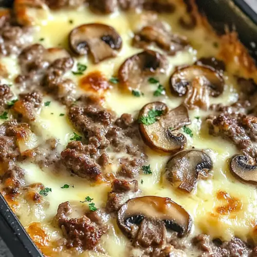 Hamburger Mushroom Bake