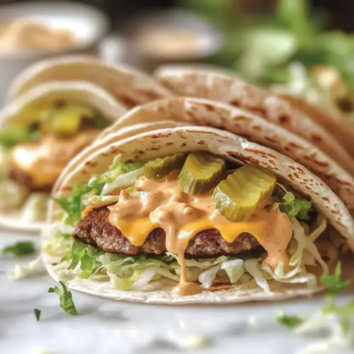 Big Mac Style Smash Burger Tacos