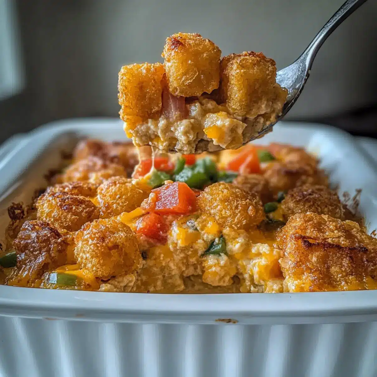 Vegan Tater Tot Breakfast Casserole