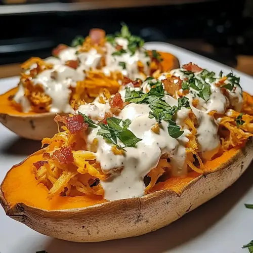 Crack Chicken Stuffed Sweet Potatoes Bake