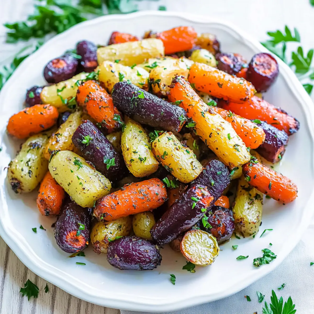 Herb-Roasted Tri-Colored Carrots