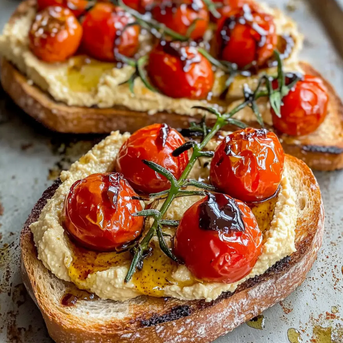 BALSAMIC ROASTED TOMATO & HUMMUS TOAST