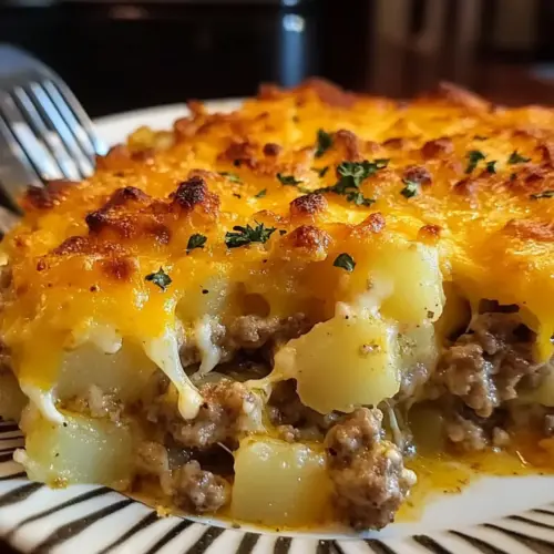 Cheesy Hamburger Potato Casserole