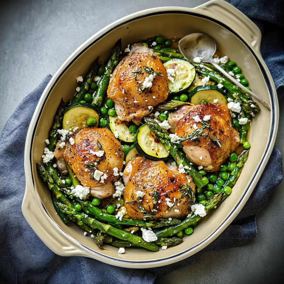 Herb Roasted Chicken With Spring Veggies