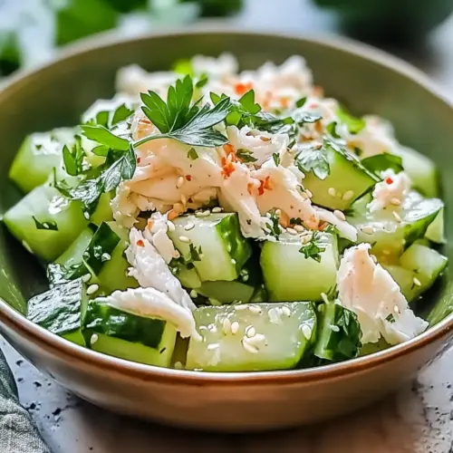 Cucumber Salad with Crab Meat