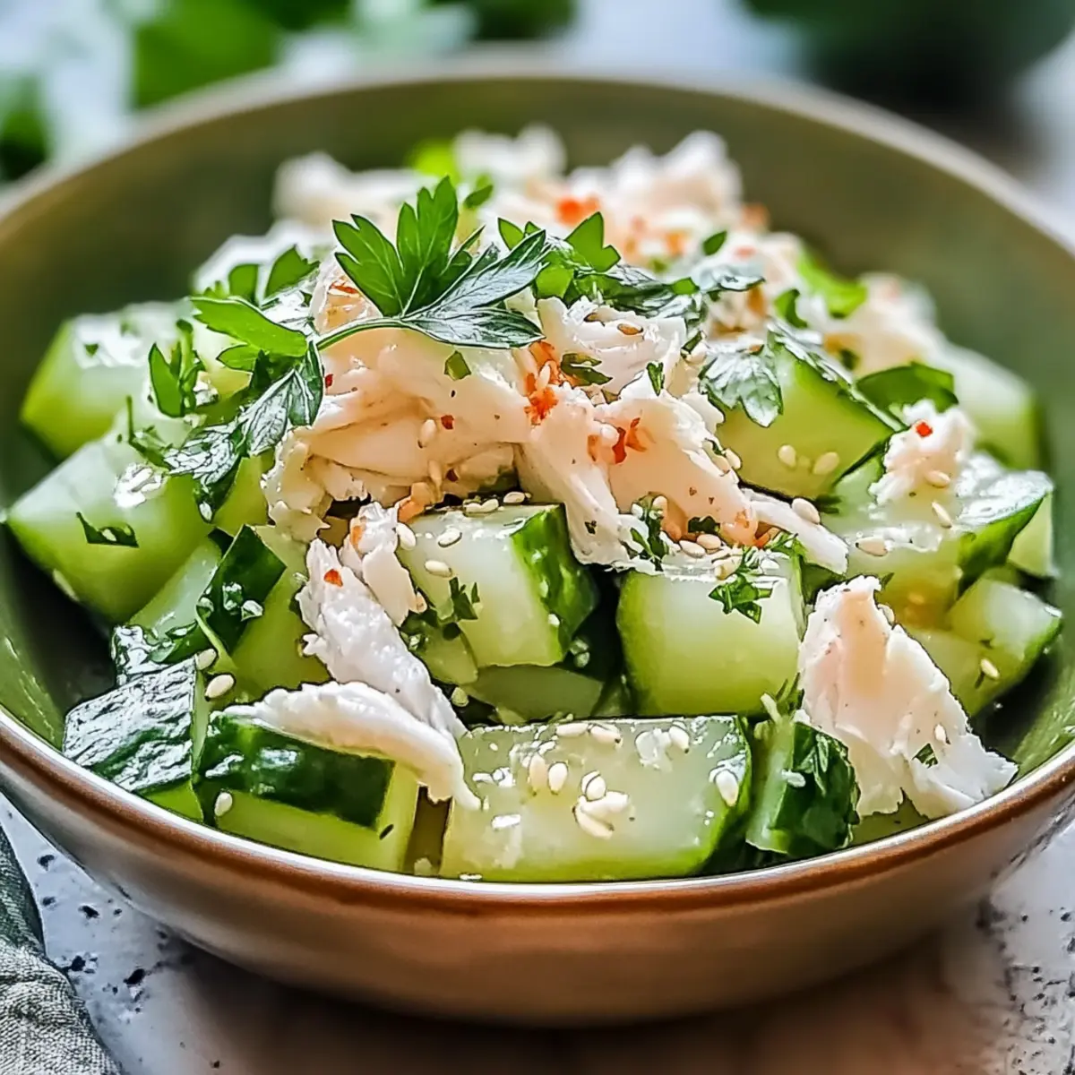 Cucumber Salad with Crab Meat