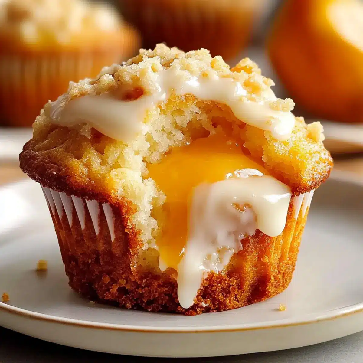 Orange Crumble Cream Cheese Muffins