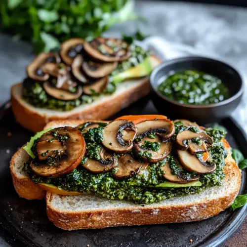 Vegan Mushroom Pesto Sandwich