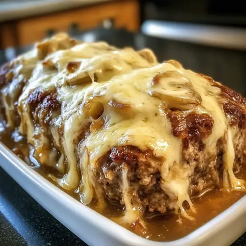 Crockpot French Onion Meatloaf