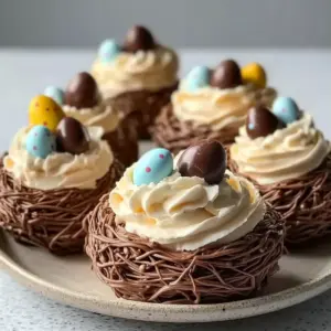 Chocolate Meringue Easter Nests