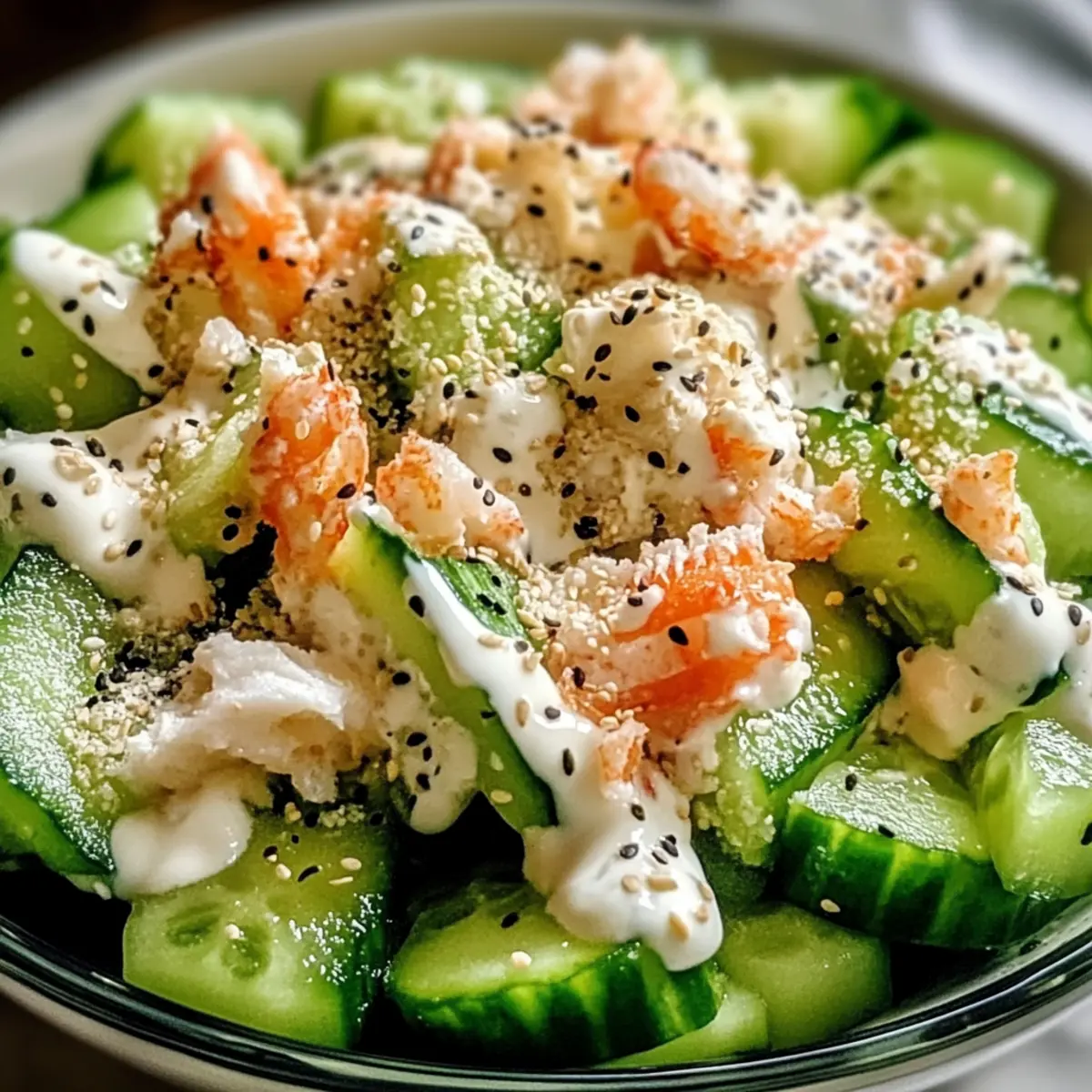 Easy California Roll Cucumber Salad
