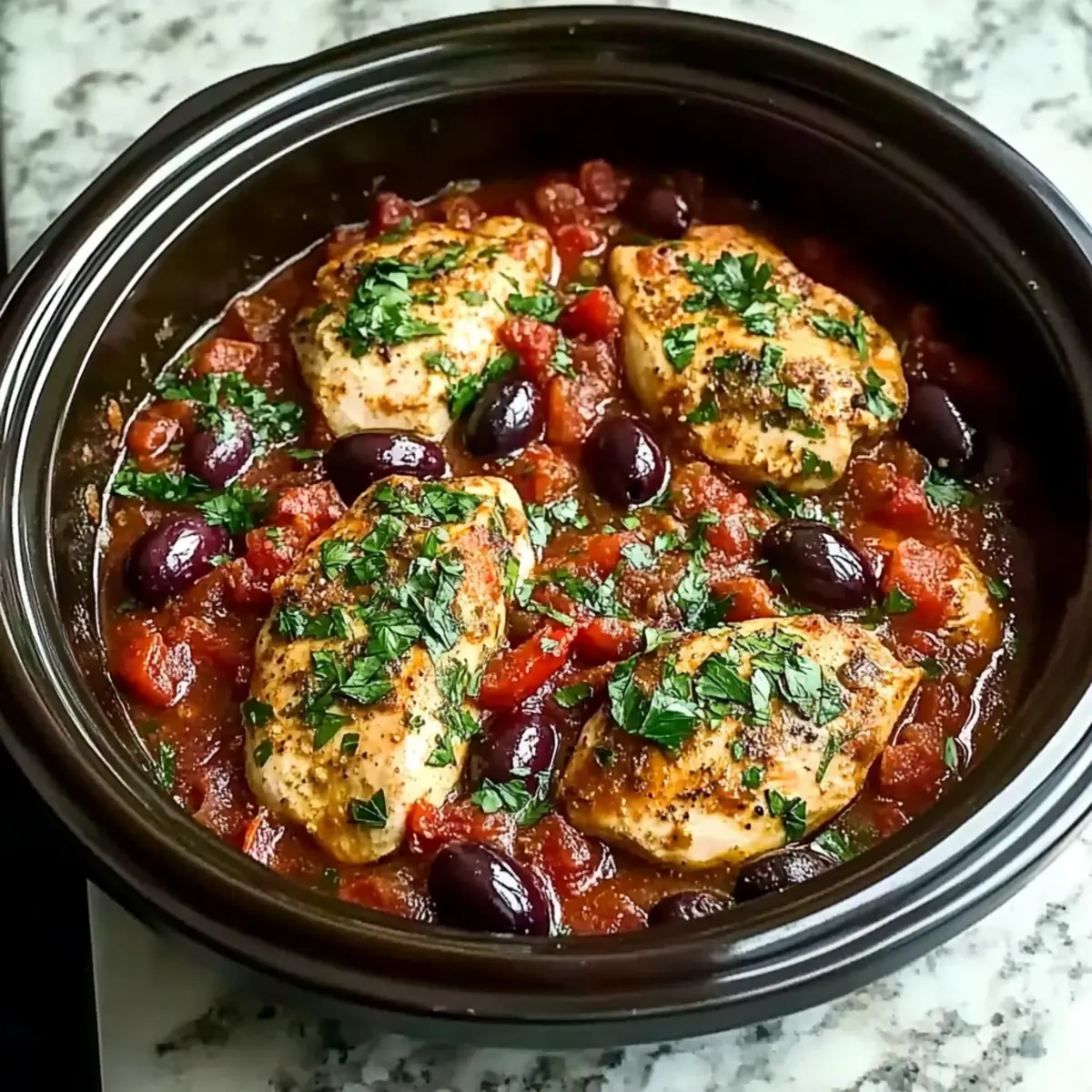 Slow Cooker Mediterranean Chicken