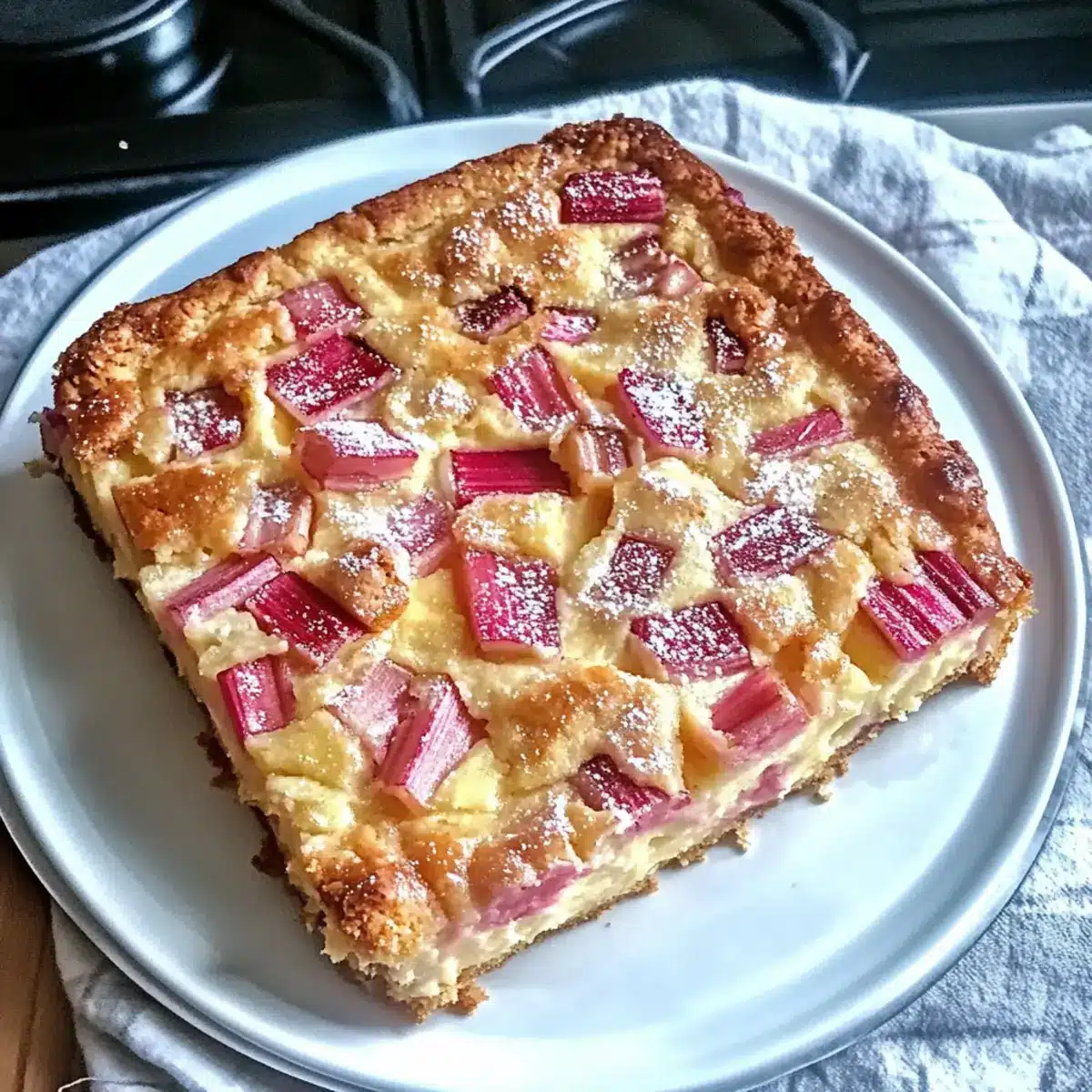 Rhubarb Custard Kuchen