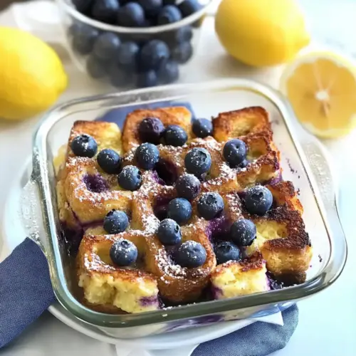 Overnight Lemon Blueberry French Toast