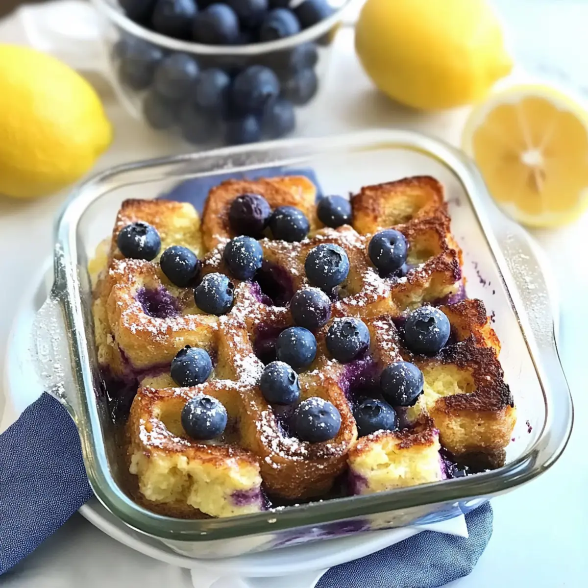 Overnight Lemon Blueberry French Toast