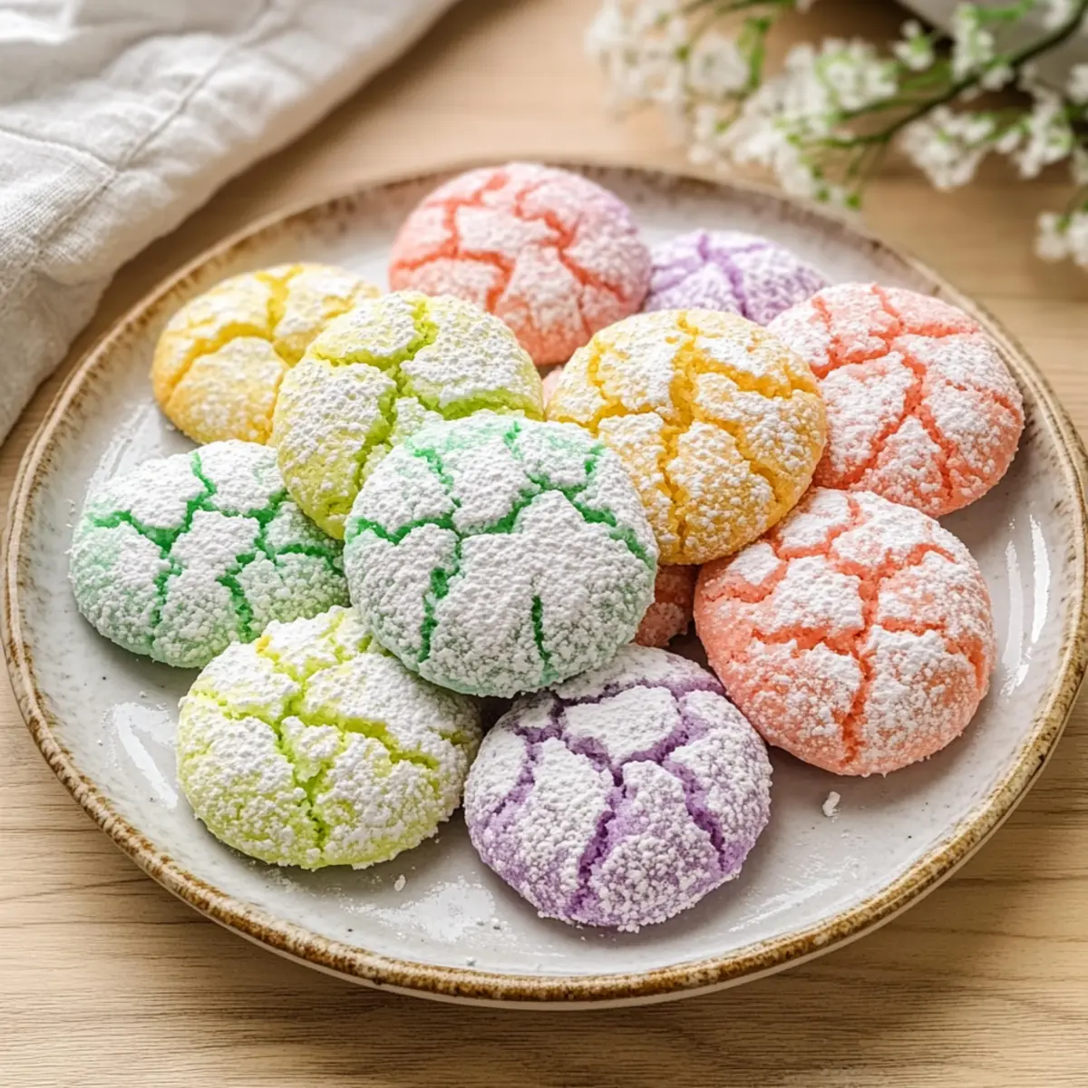 Springtime Crinkle Cookies