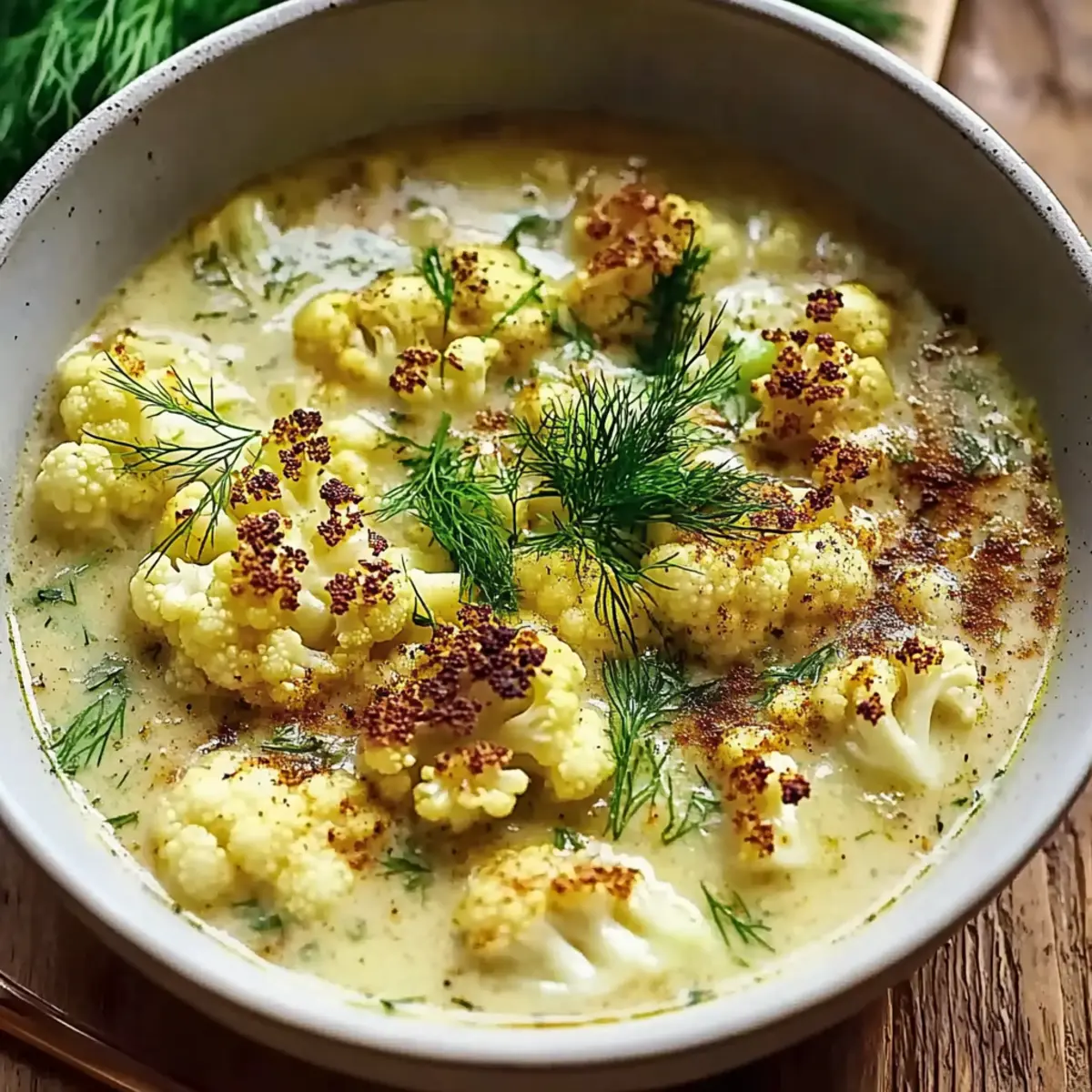 Mediterranean Cauliflower Soup