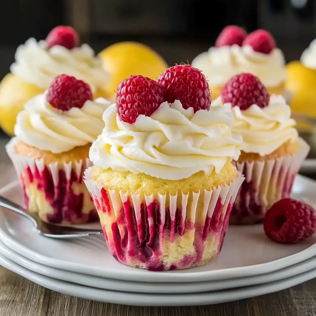 mother's day Lemon Raspberry Cupcakes