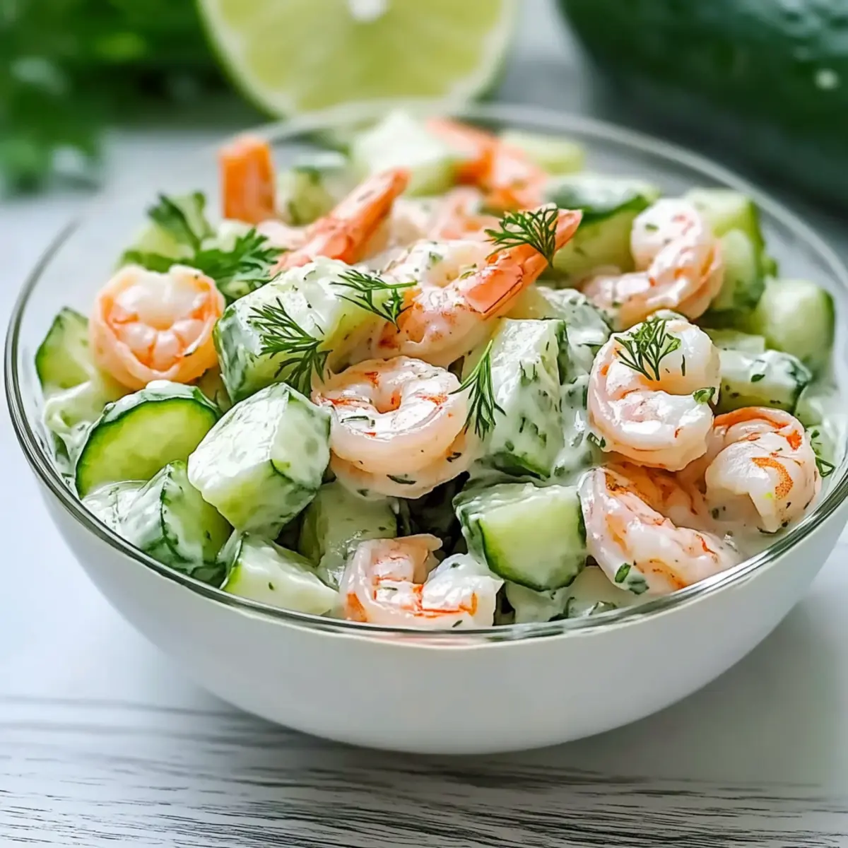 Creamy Cucumber Shrimp Salad