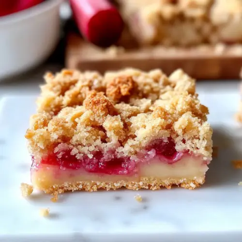 Rhubarb Bars with Shortbread Crust