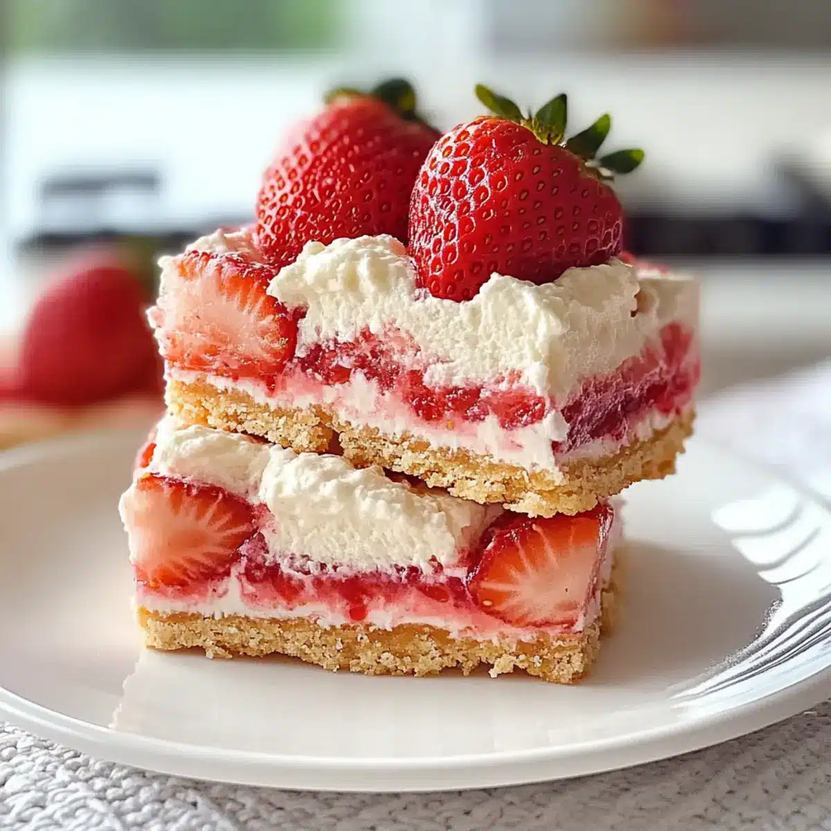 Mother’s Day Strawberry Shortcake Bars