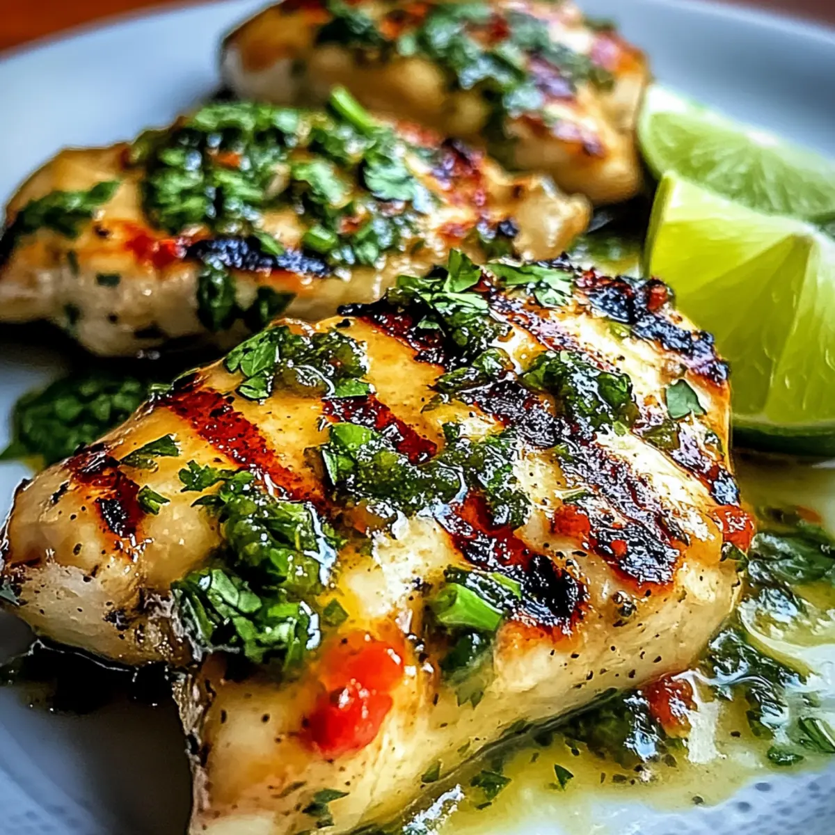 Grilled Salsa Verde Pepper Jack Chicken