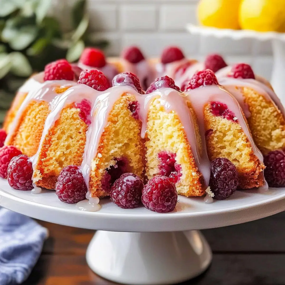 Lemon Raspberry Bundt Cake