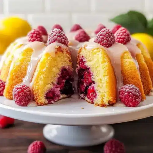 Lemon Raspberry Bundt Cake