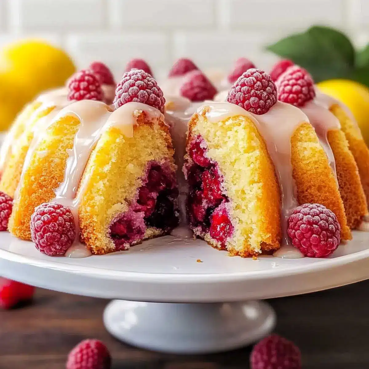 Lemon Raspberry Bundt Cake