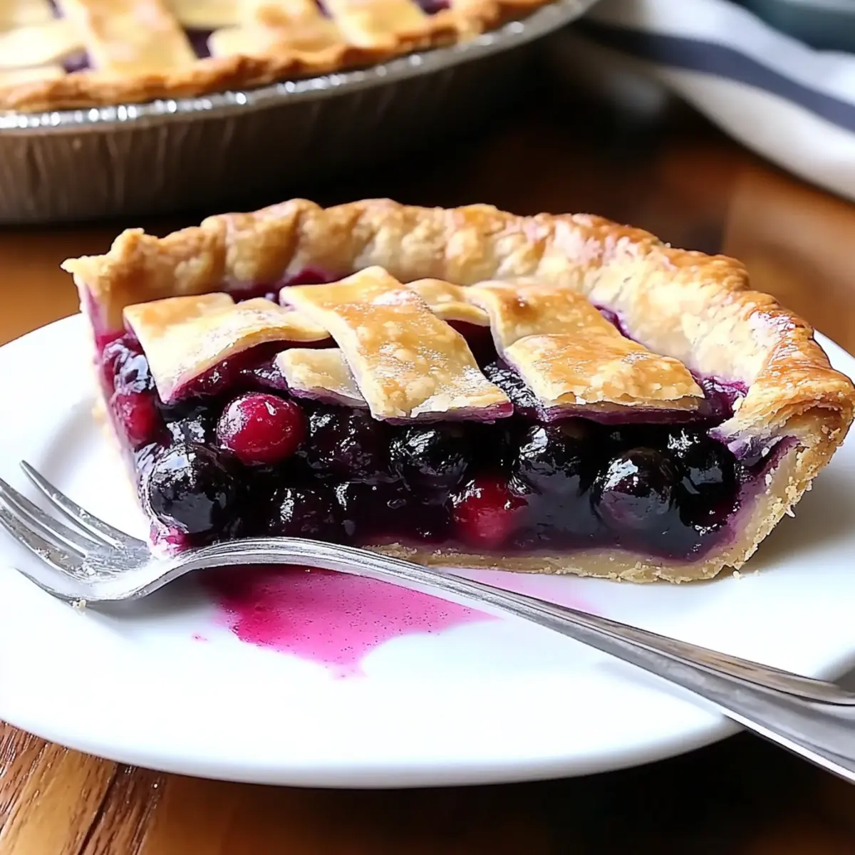 Country-Style Huckleberry Rhubarb Pie