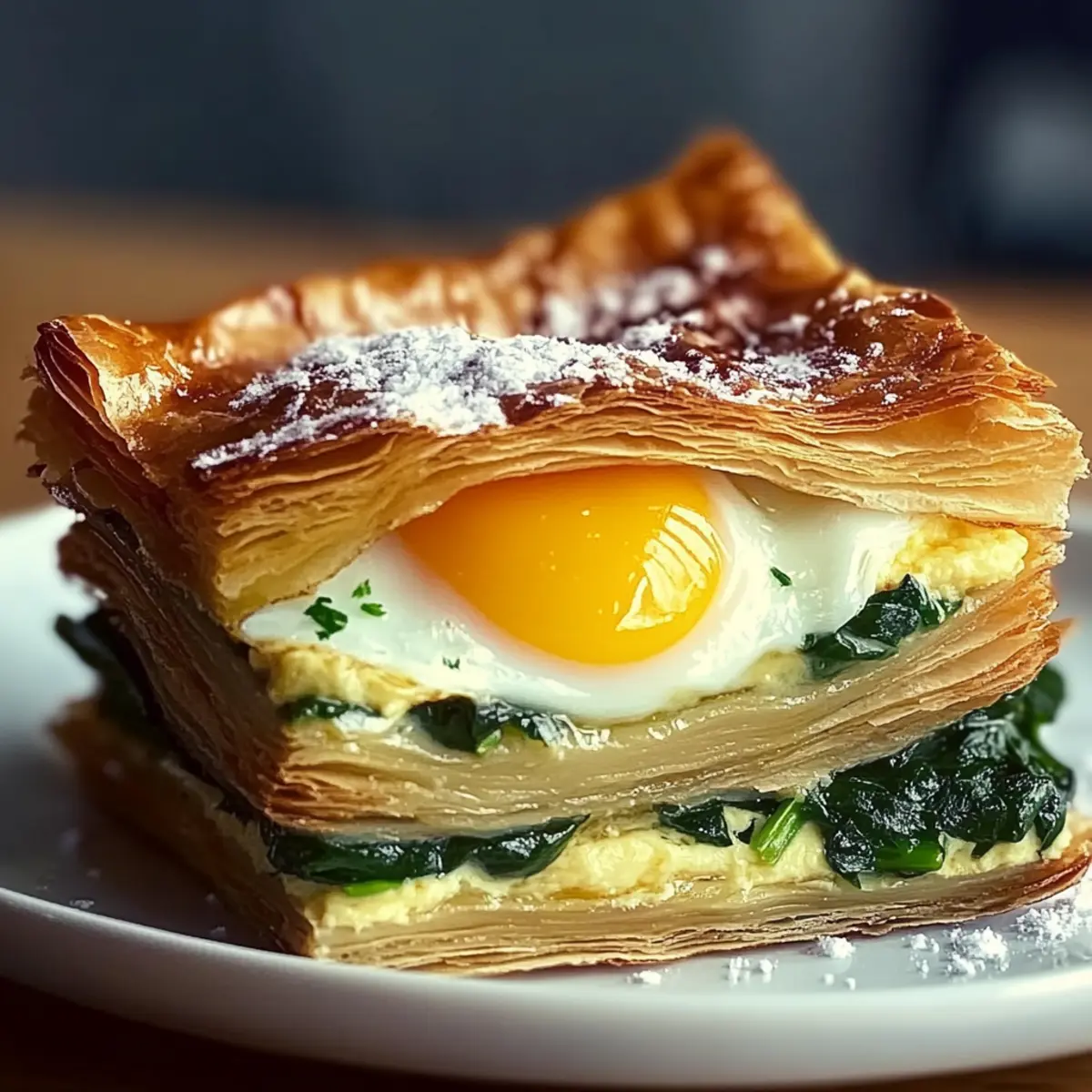 Baked Eggs Napoleon