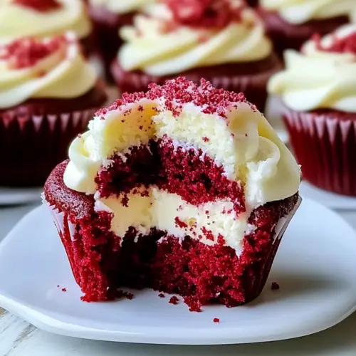Mother's Day Red Velvet Cheesecake Cupcakes