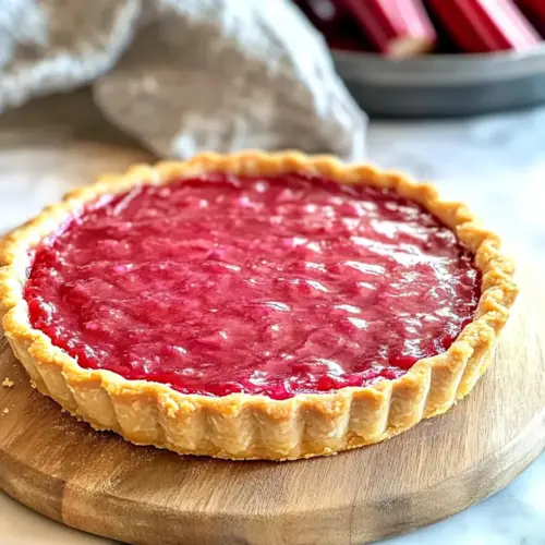 Sweet Rhubarb Custard Tart