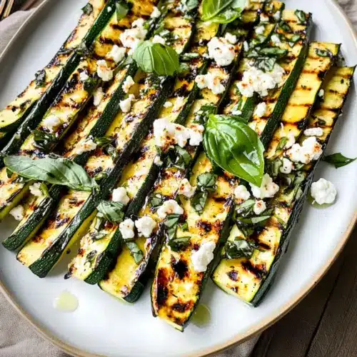 Grilled Zucchini With Goat Cheese, Basil & Honey