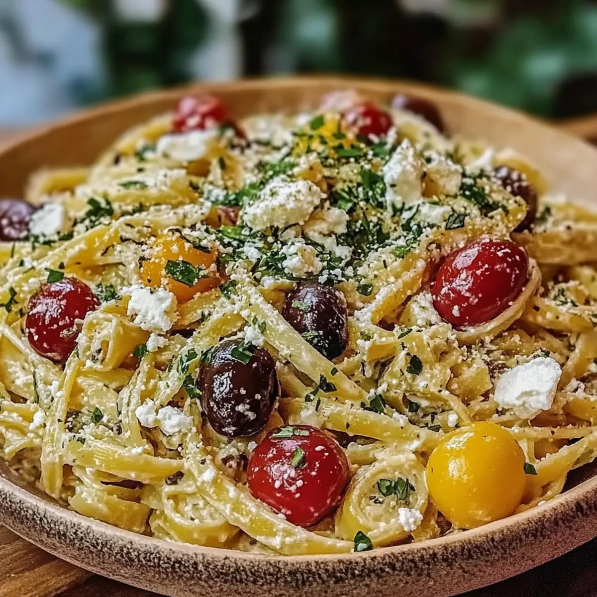 Lemon Herb Mediterranean Pasta Salad