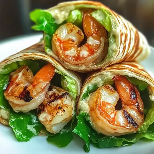 grilled shrimp caesar wraps