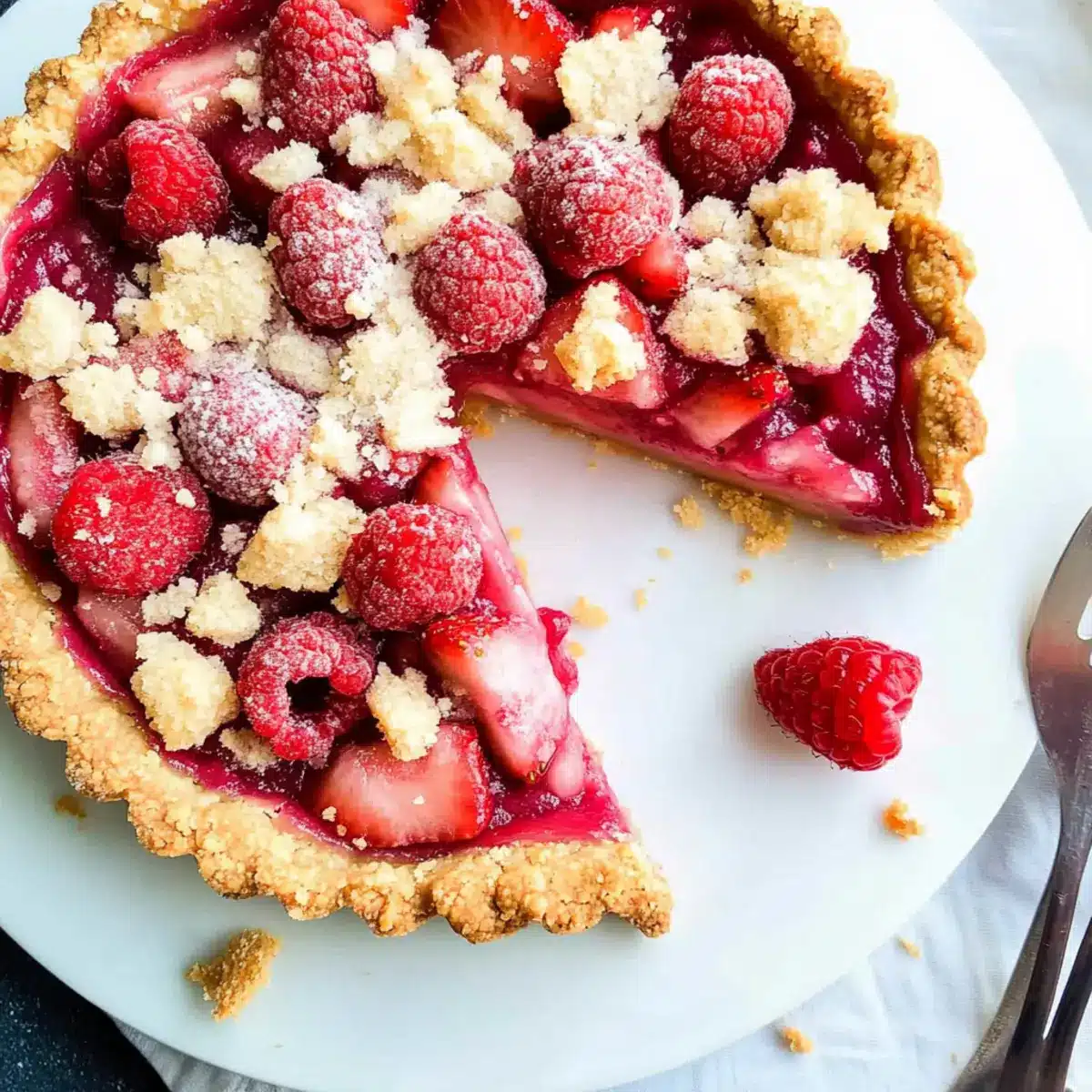 Strawberry Rhubarb Tart