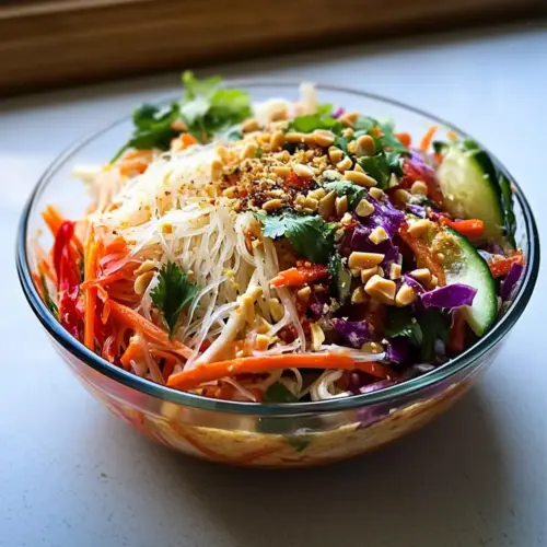 Spring Roll Salad with Spicy Ginger Dressing
