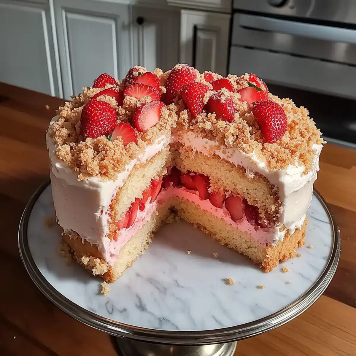 Strawberry Crunch Pound Cake