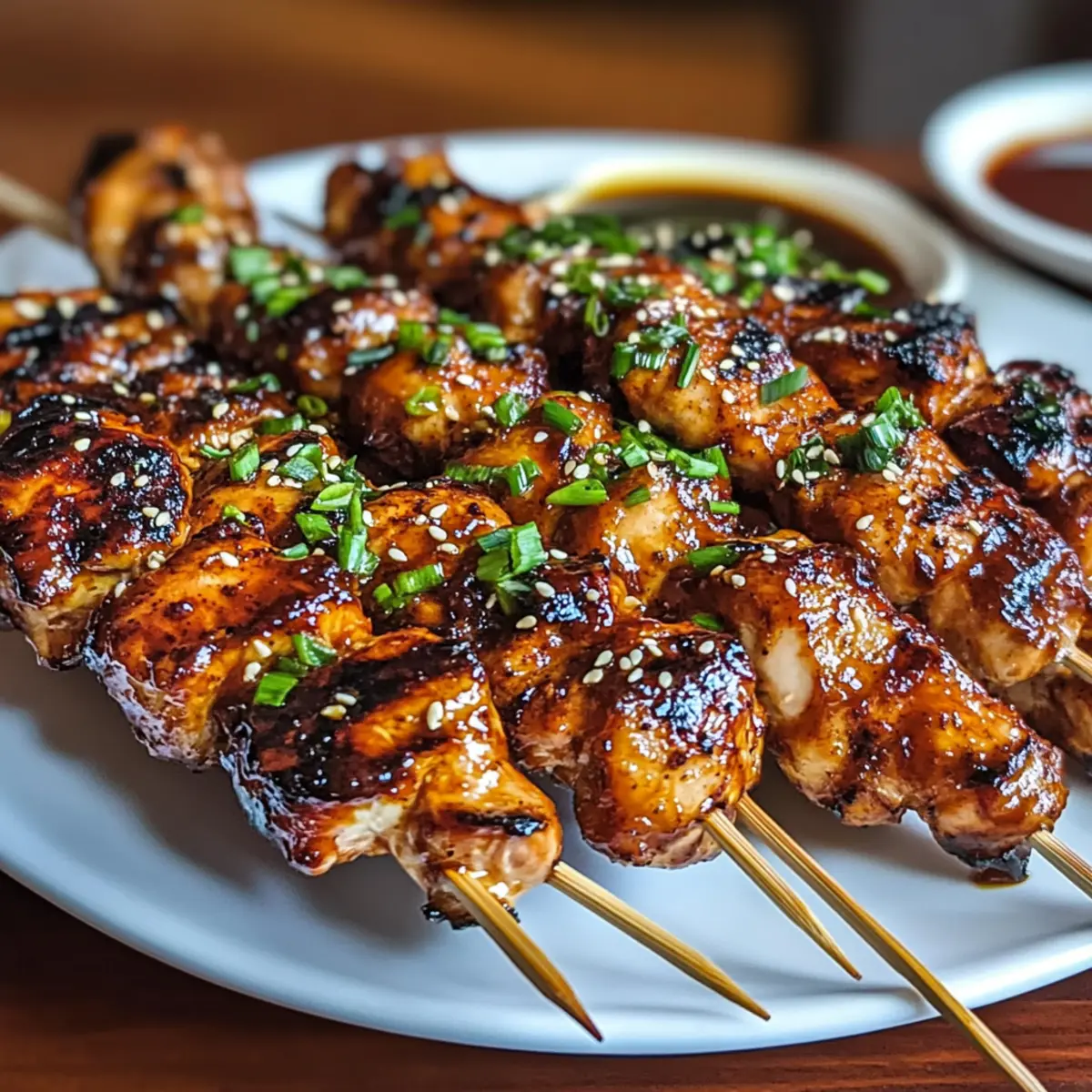 Chicken Skewers with Korean BBQ Sauce